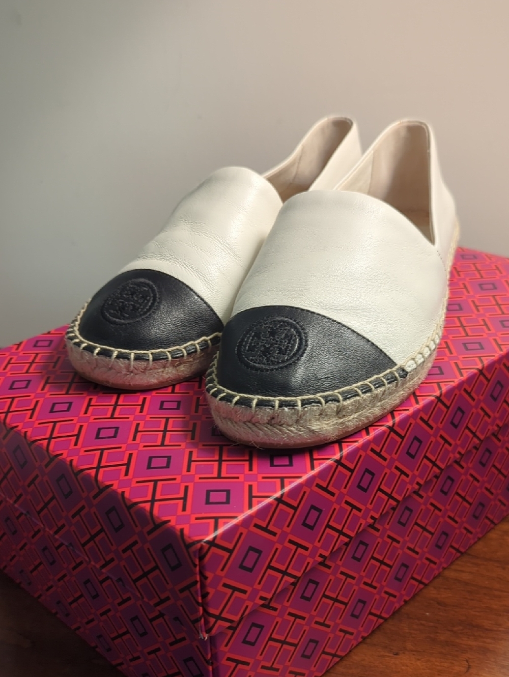 Tory Burch Leather Colorblock Espadrille